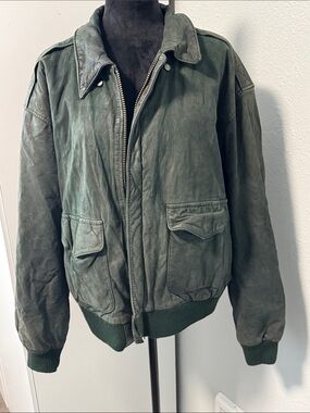 Adonna Olive Green Bomber Jacket with Front Pockets